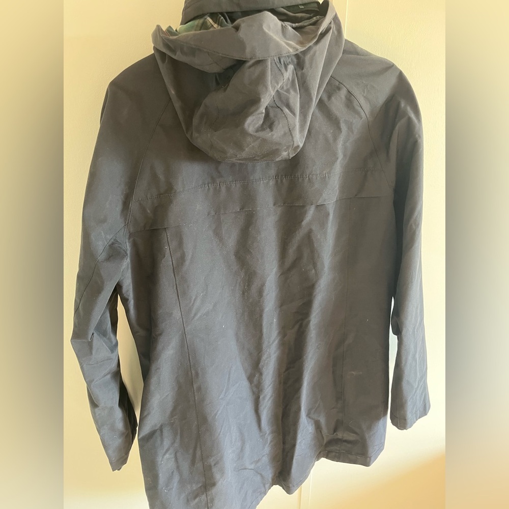 Women’s Pendleton Navy Rain Jacket With Plaid Lin… - image 3